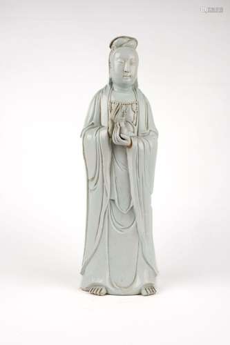 A large Blanc de Chine Guanyin. China, Republic Period (1912...