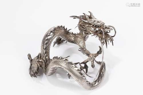 A silver dragon. Japan, early 20th c.