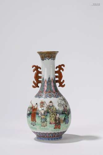 A "boys at play" Famille Rose vase. China, Republi...