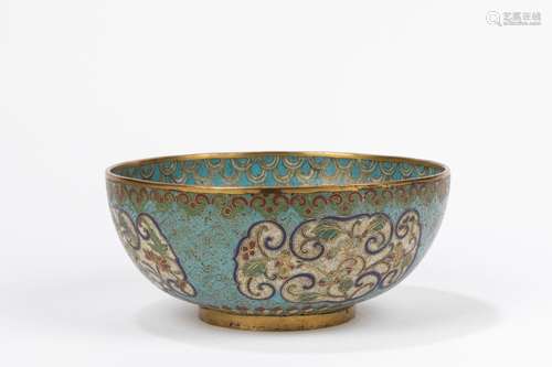 A cloisonné enamel large bowl. China, early 19th c.