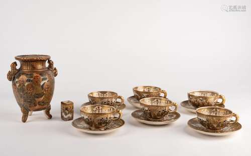 A set of Satsuma ware. Japan, early 20th c.