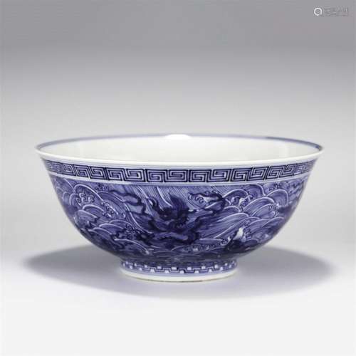 QING GUANGXU BLUE & WHITE BOWL