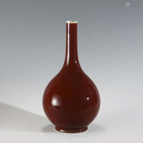 QIANLONG LANG KILN KIDNEY RED GLAZED BOTTLE