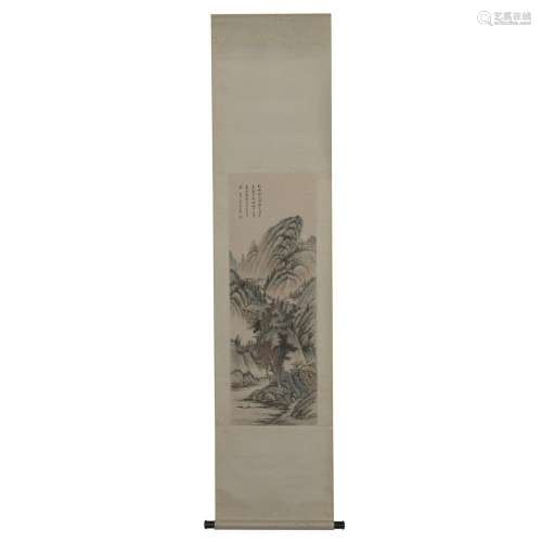 Qi Gong signed Chinese Scroll Painting