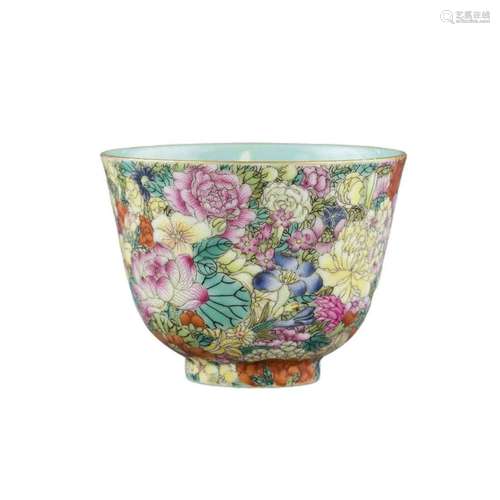 QIANLONG MILLE FLEUR PORCELAIN BOWL