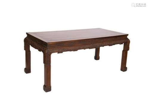 A CHINESE HUANGHUALI CARVED PAINTING TABLE