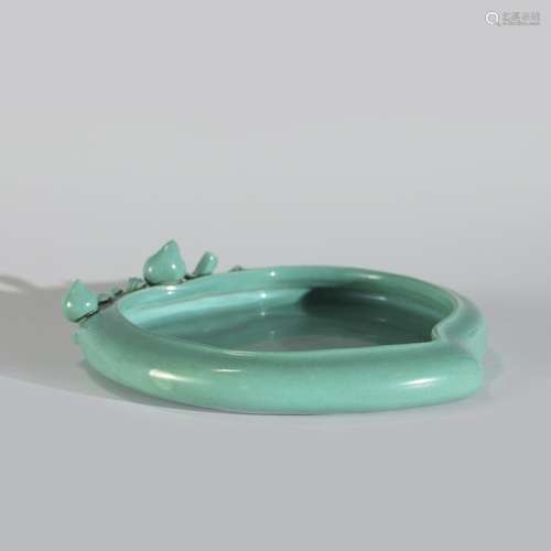 QING QIANLONG TURQUOISE GREEN BRUSH WASHER