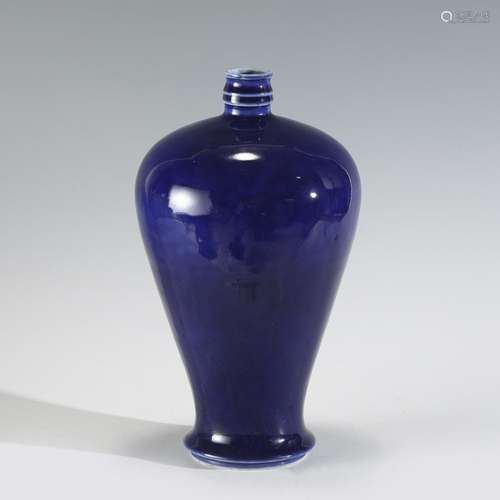 QING QIANLONG JI BLUE MEIPING JAR