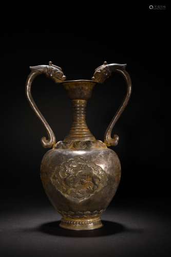 sterling silver dragon pot