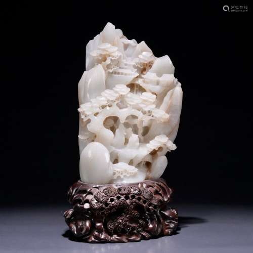 Hetian Jade Matsushita Tongzi Shanzi Ornament