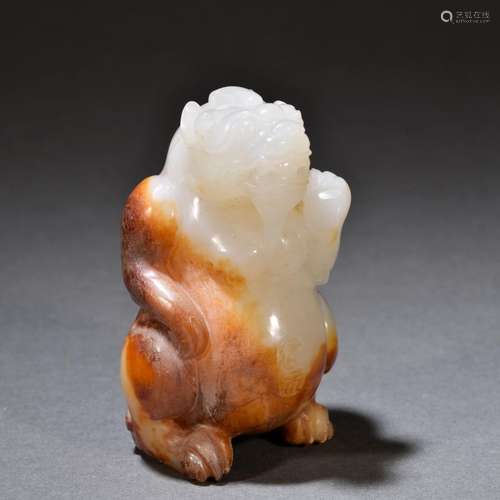 Hetian jade seed material auspicious animal ornaments