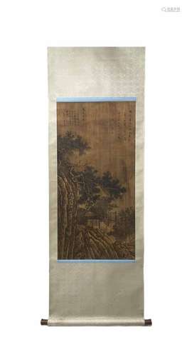 Dai Jin's landscape painting on silk