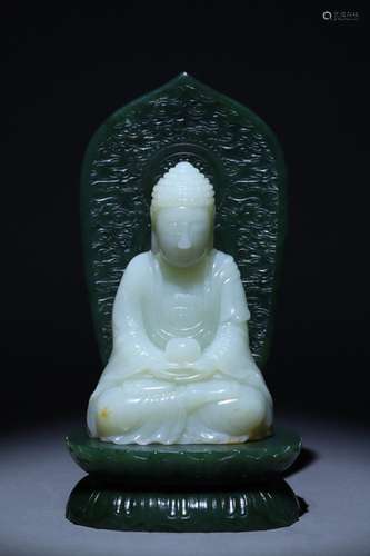 Hetian Jade Buddha Statue