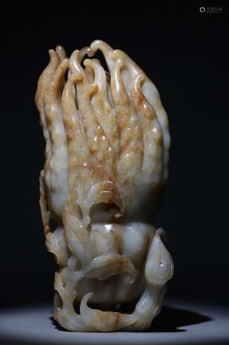 Hetian jade bergamot ornament