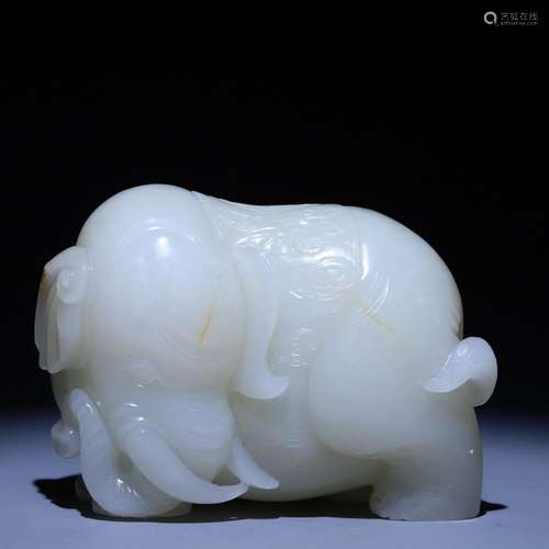 Hetian Jade Taiping Elephant Ornament