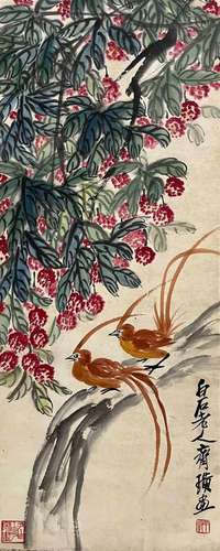 Qi Baishiflower and bird