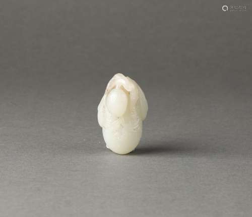 Chinese Hotan White Jade Carving Accessories, Qing