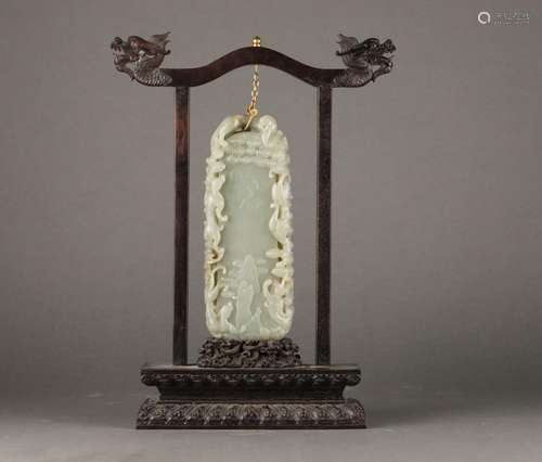 China Hetian Jade Carving Ornament, 18th