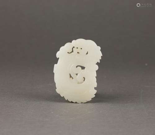 China Hetian Jade Carved Dragon Pattern Pendant