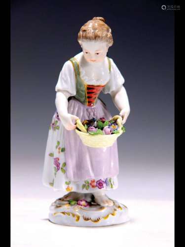 Porcelain figure, Meissen, around 1890/1900, gardener\'s