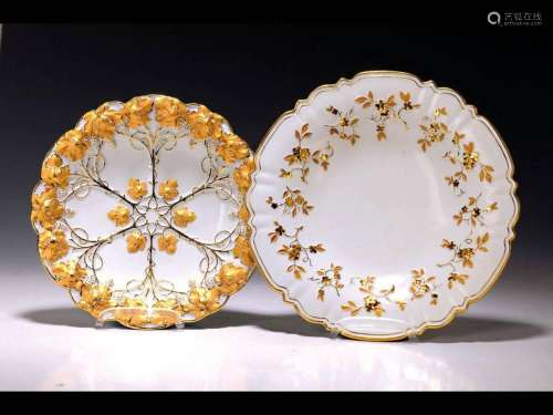 2 ceremonial plates, Meissen, 1924-33, first and second