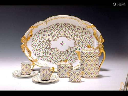 Tete-a-tete for mocha, Herend Hungary, 20th century