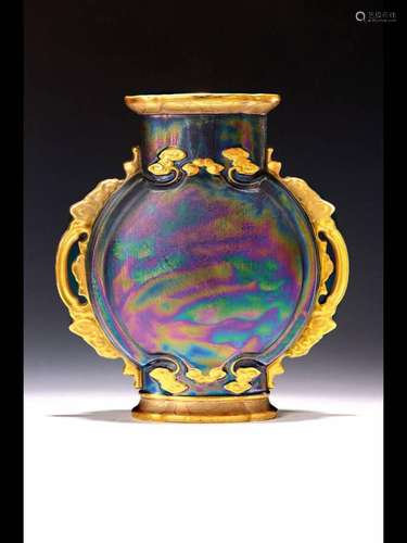 Vase Karlsbad, Bohemia, around 1900, Japonizing