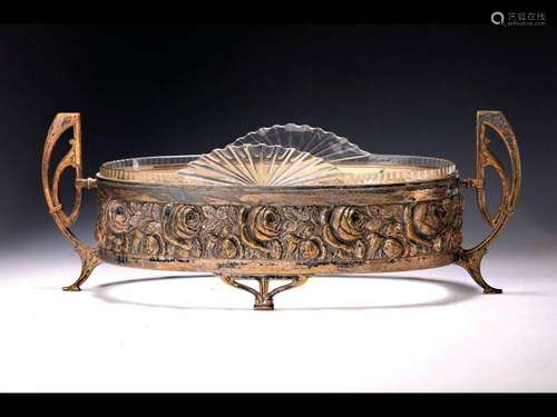 Jardiniere, France, around 1910, silver-platedmetal