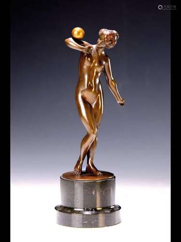 Bronze figure \'ball player\', German, Berlin, cast by A