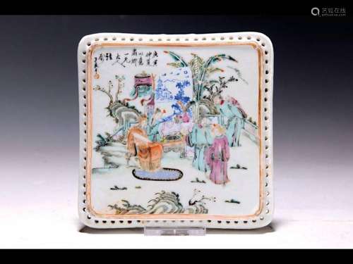 Porcelain picture/porcelain plate, China, around 1890