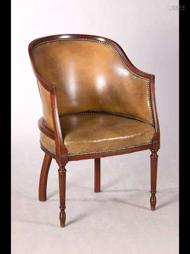 Bergere, England, around 1900, solid mahogany,back and