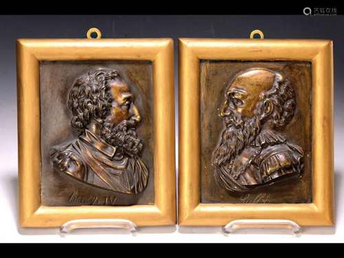 2 bronze reliefs, France, 2nd half of the 19thcentury