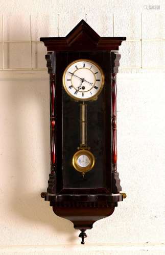 wall clock, Lenzkirch, around 1873/74, decorated