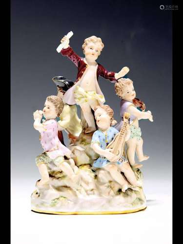 Group of children, Meissen, around 1880/90, designed by