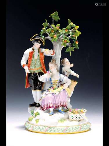 Group of gardeners at the apple tree, Meissen, around