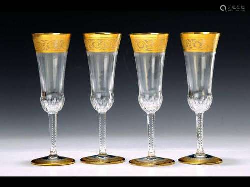 6 champagne glasses, Cristallerie St. Louis, model