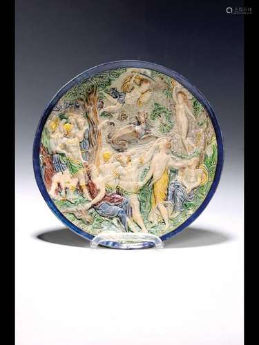 Ceramic plate/bowl, in the manner of Bernard Palissy