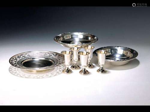 11 pieces of silver tableware, USA, 20th century