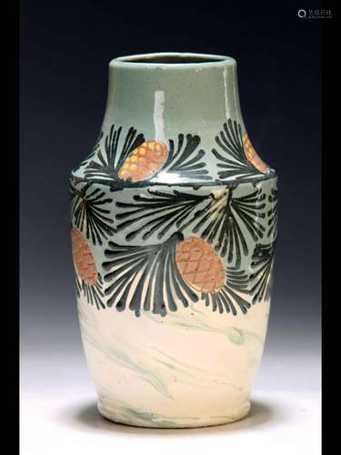 Art Nouveau vase, Leon Elchinger (1871-1942), Sufflenheim