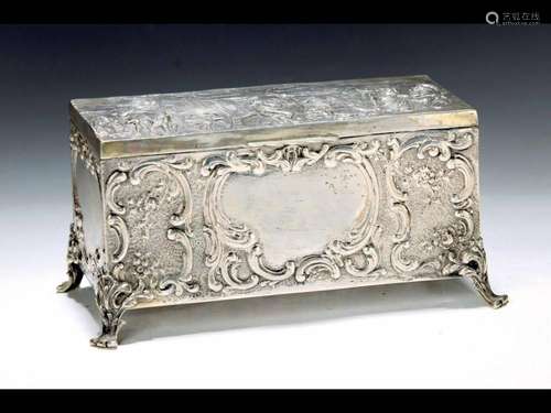 Lidded box/silver casket, probably Hanau, around 1900