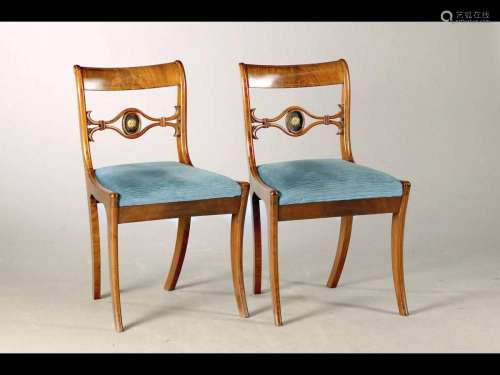 Pair of Biedermeier chairs, Northern Germany, around 1825