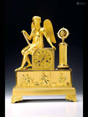 Pendule, France, around 1820, Empire, richly decorated