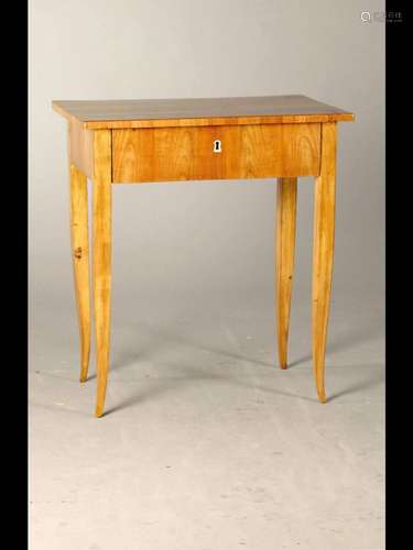 Biedermeier side table, 19th century, cherry wood