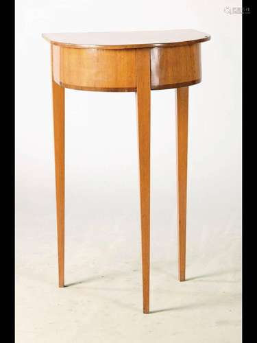 Biedermeier side table, around 1820, solid light walnut