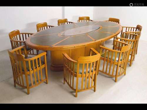 Large conference table/games table with 10 chairs