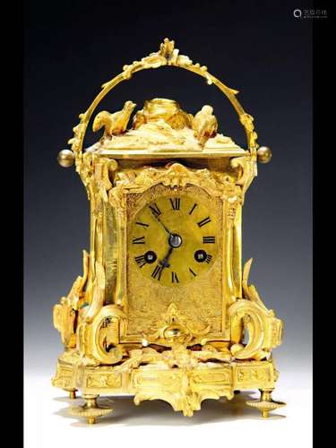 Table clock, France, around 1870, richly decorated