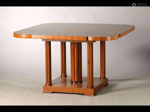 Column table/design table, 20th century, mahogany