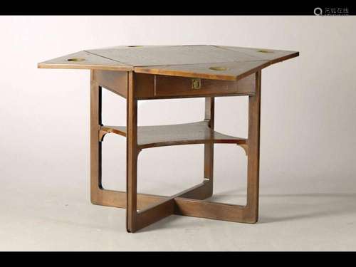 Folding table/playing table, with chair, Art Deco, around