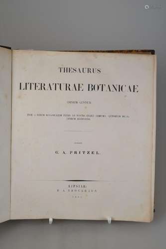 Georg August Pritzel (1815-1874): Thesaurus Literaturae