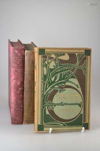 Collection of 3 books on botany, Art Nouveau design